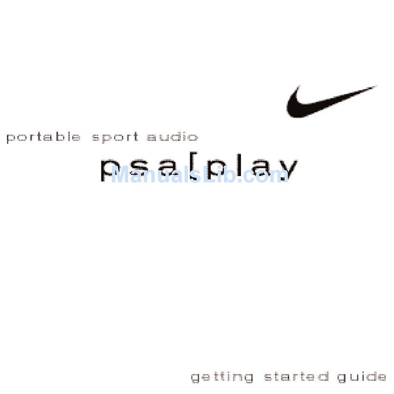 Rio Nike psa play 60 Getting started guide