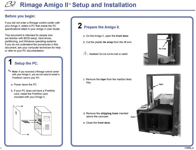 Rimage Amigo II Operating and safety instructions