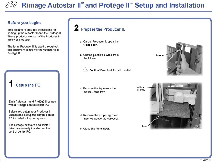 Rimage Autostar II Setup and installation guide