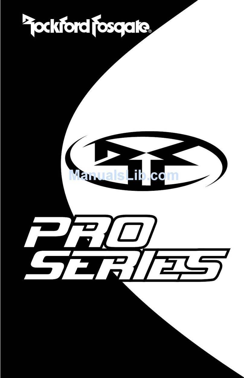 Rockford Fosgate Pro Series bd1001P Installation and operation