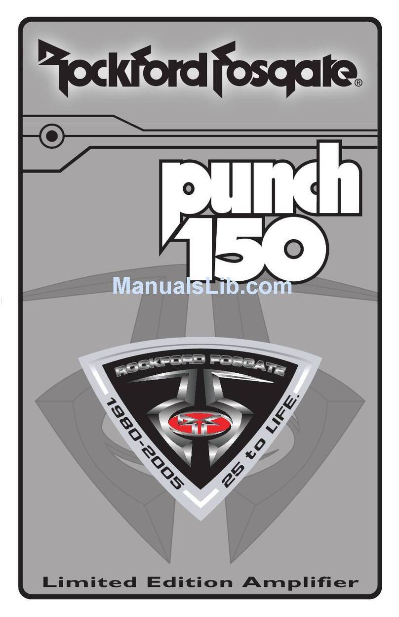 Rockford Fosgate Punch 150 User manual