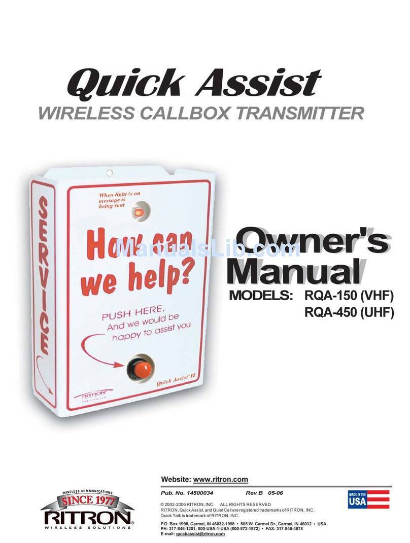 Ritron RQA-450 owner's manual