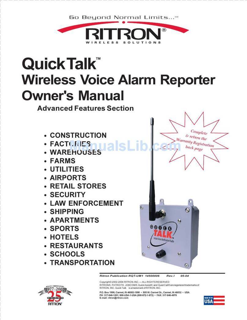 Ritron Quick Talk RQT-150 User manual Ritron Quick Talk RQT-150 User manual