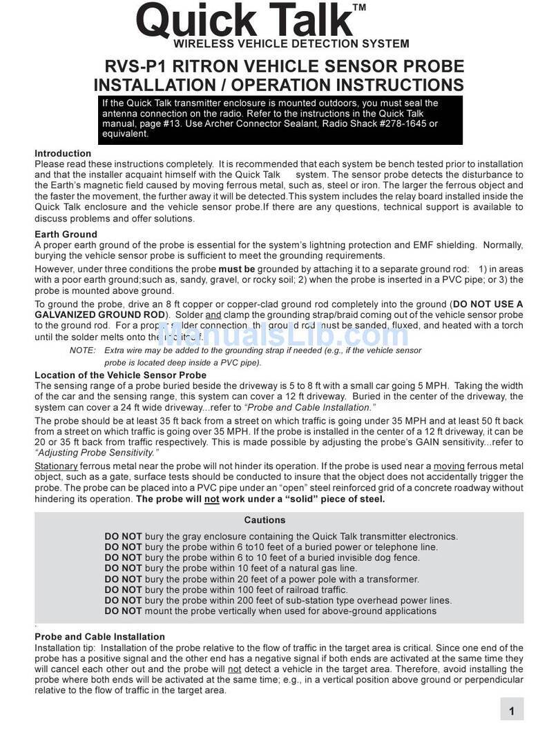 Ritron RVS-P1 Installation & operating instructions