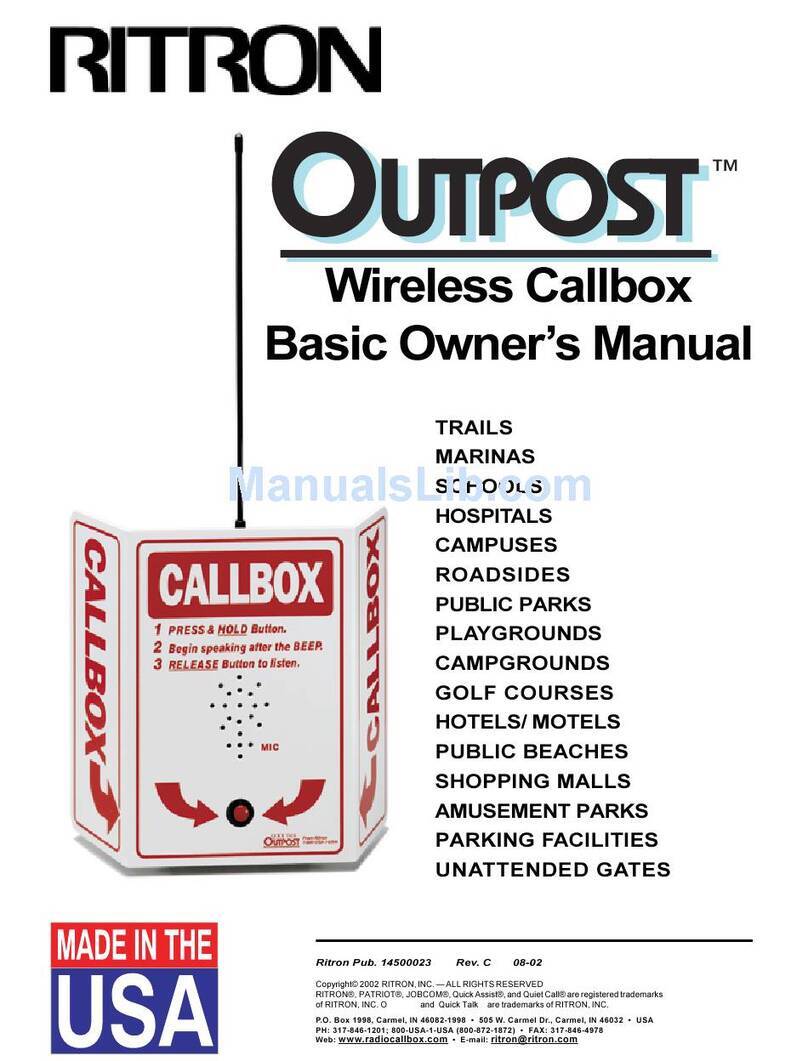 Ritron Outpost RQX-150 Basic owner's manual