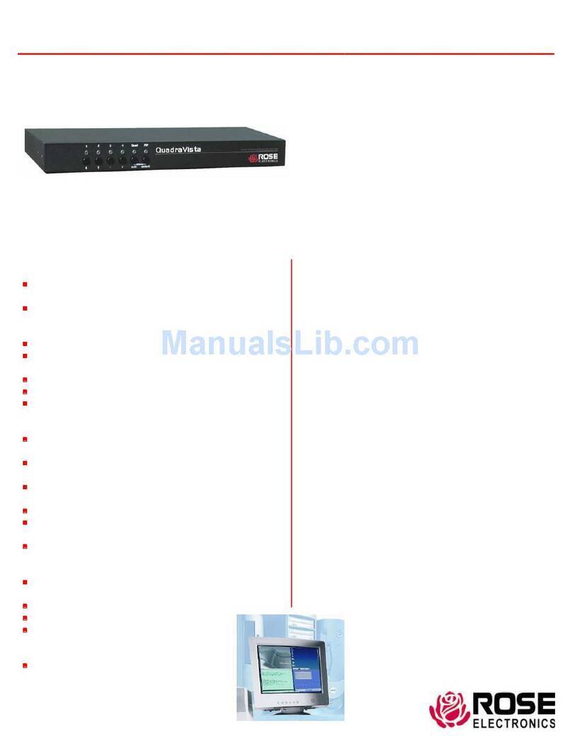 Rose electronics QuadraVista QV-4KVMDVI Specifications
