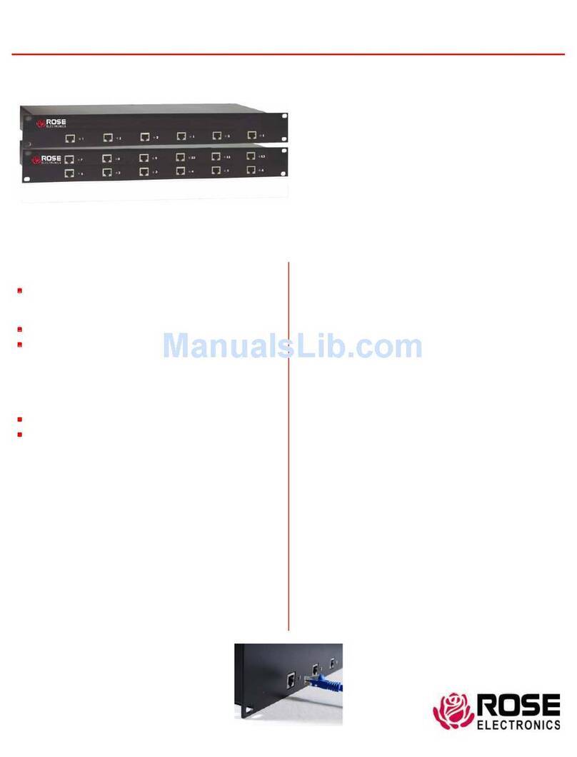 Rose electronics CRV-R1V Specifications