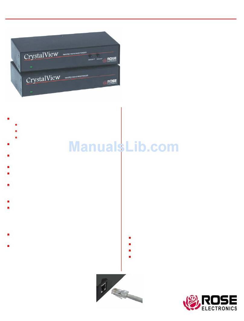 Rose electronics CRK-1P1V User manual