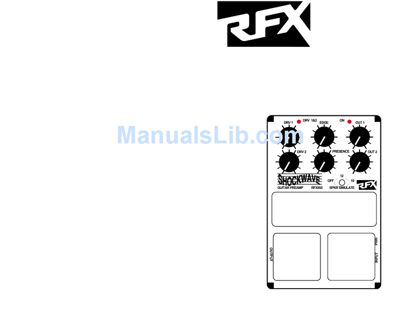 RFX SHOCKWAVE RFX950 owner's manual