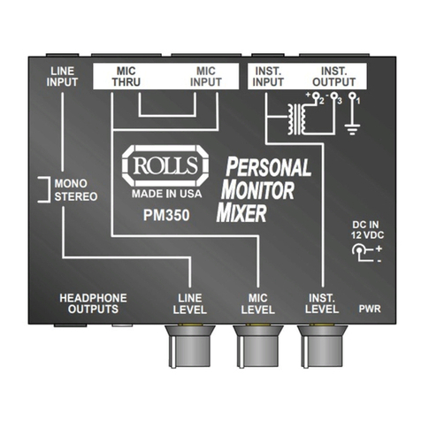 Rolls PM350 owner's manual