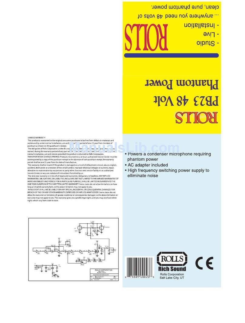 Rolls PB23 User manual
