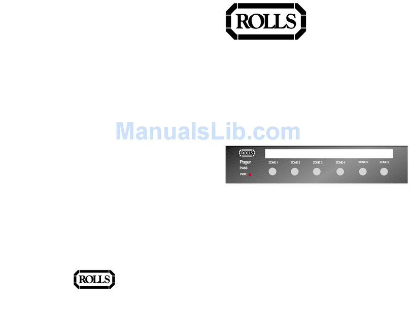 Rolls PA66 owner's manual
