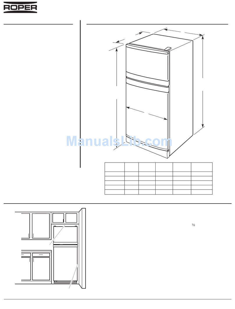 Roper RT14BKXSQ Dimension Guide