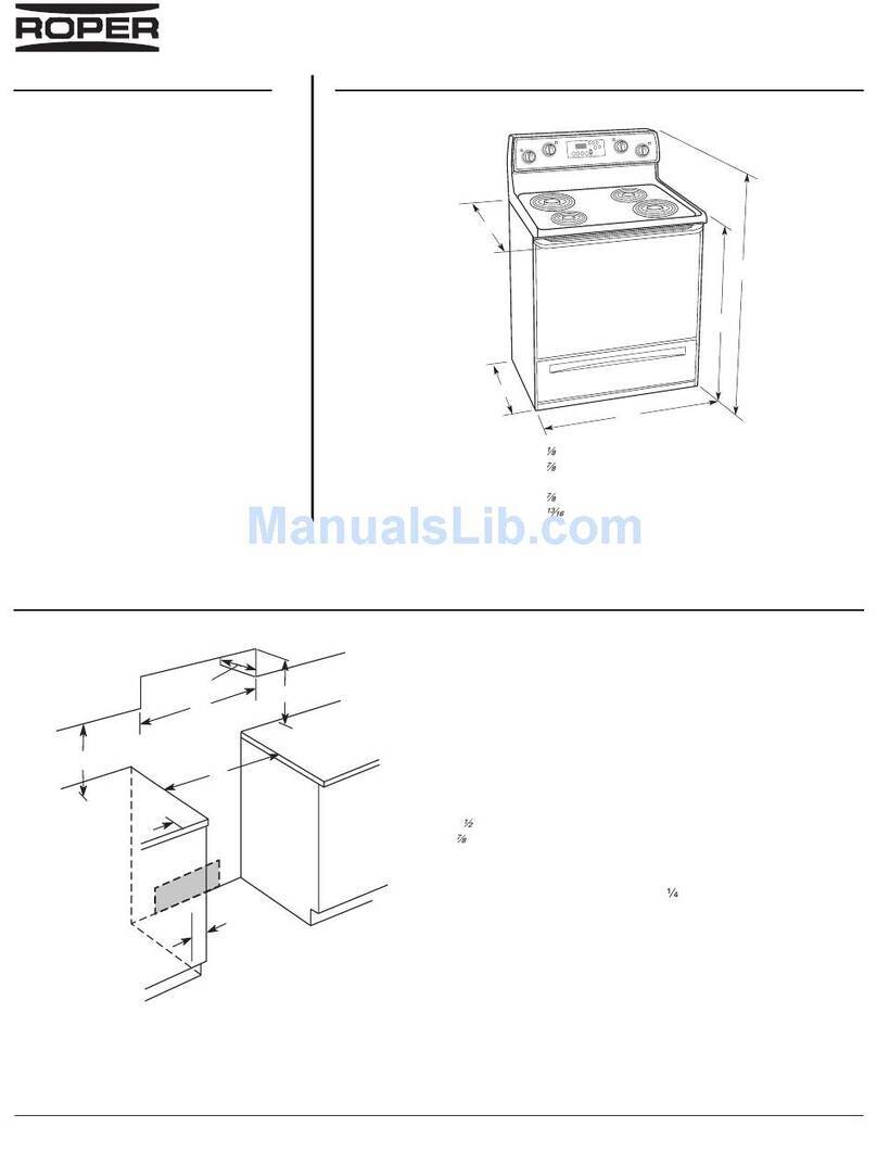 Roper FEP310KW Dimension Guide