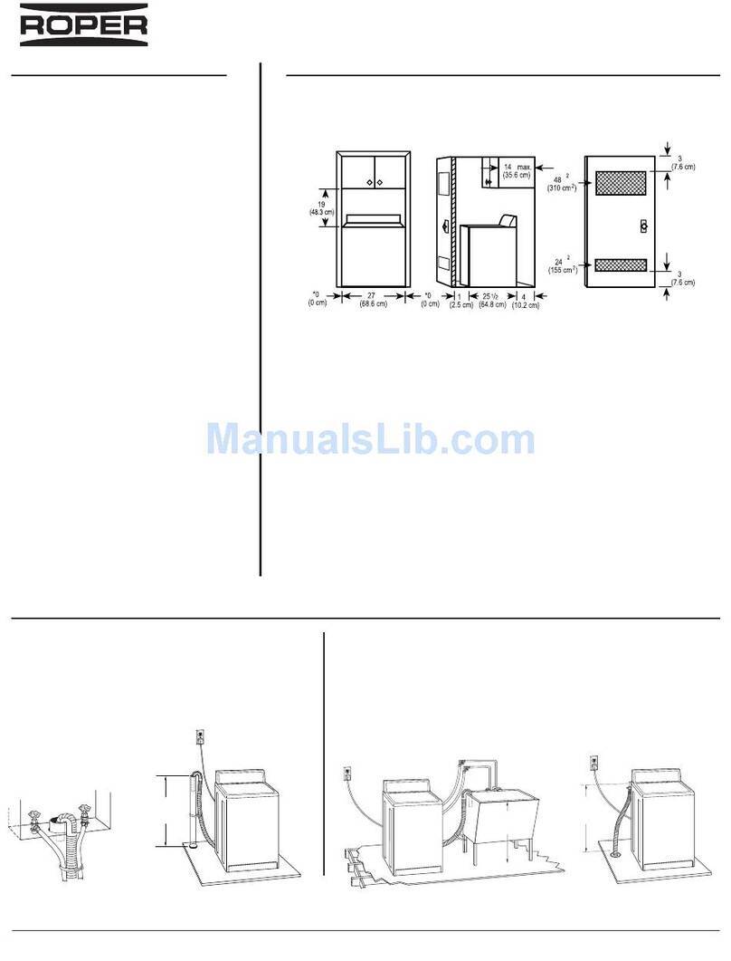 Roper RTW4000SW User instructions