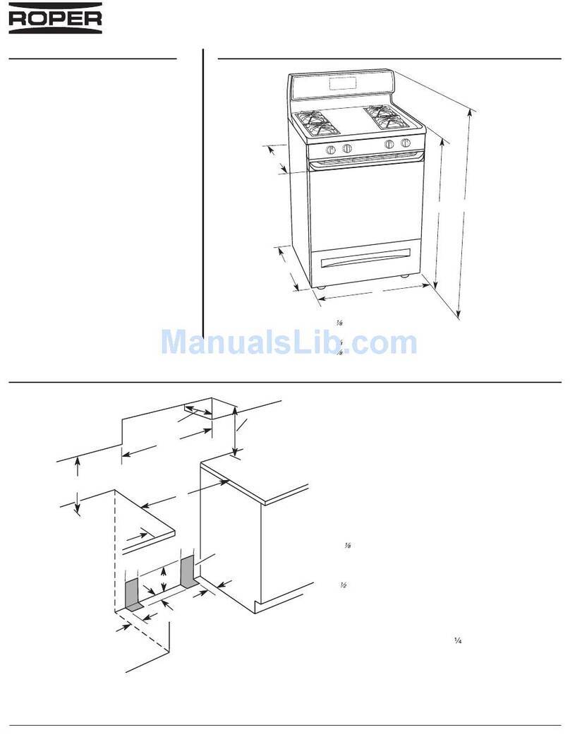 Roper FGS326RD Dimension Guide
