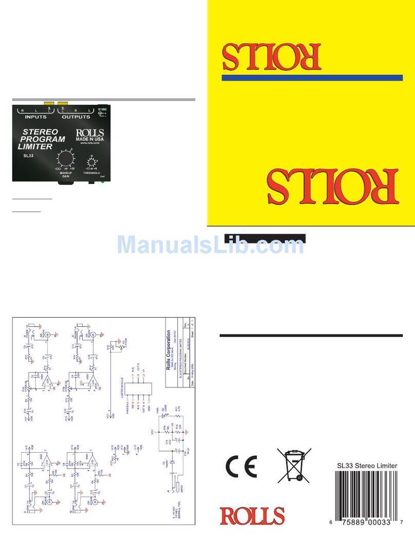Rolls SL33 User manual