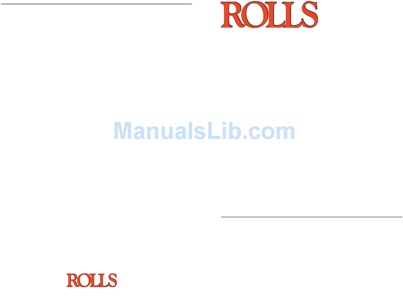 Rolls RMS273 Operation guide