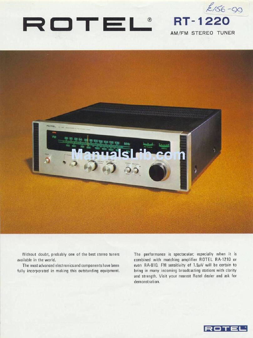 Rotel RT-1220 User manual