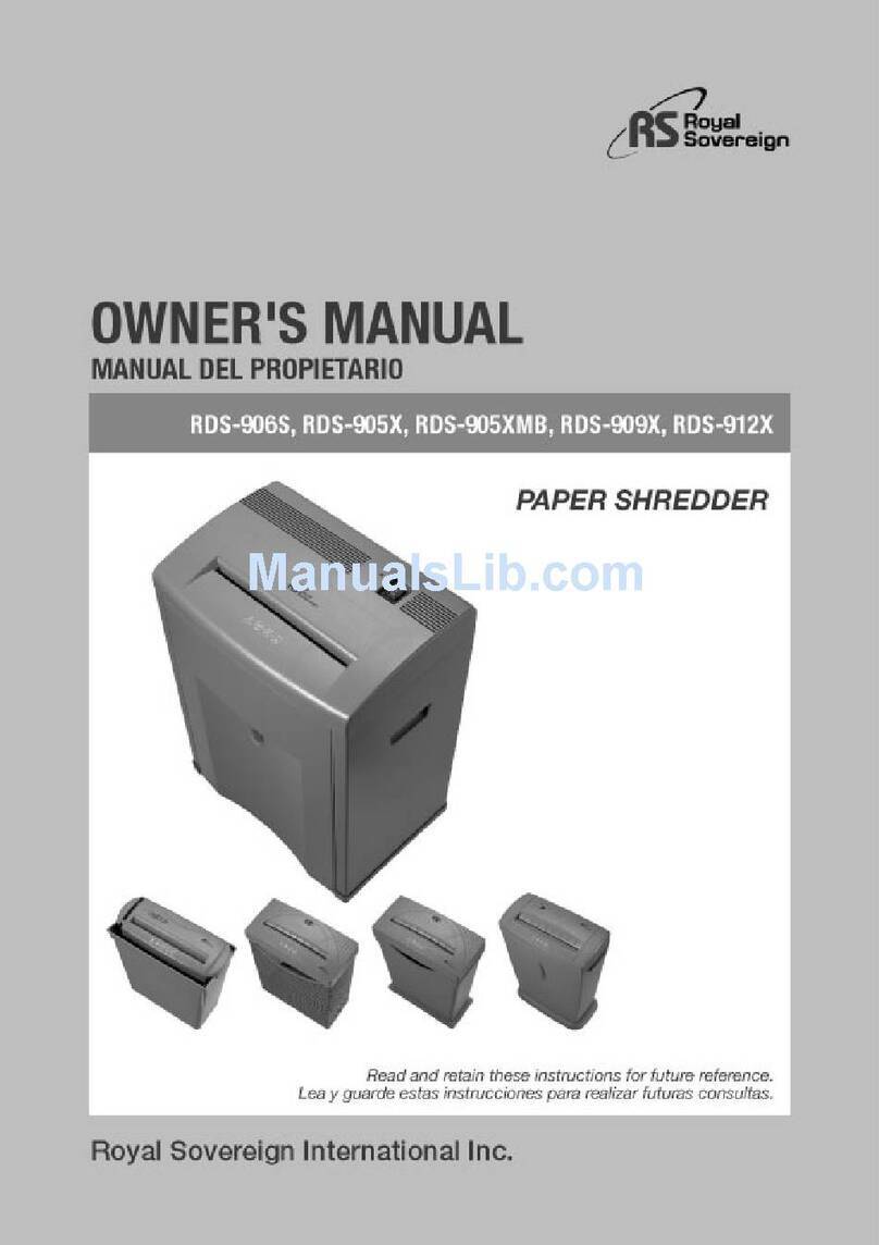 Royal Sovereign RDS-905X User manual