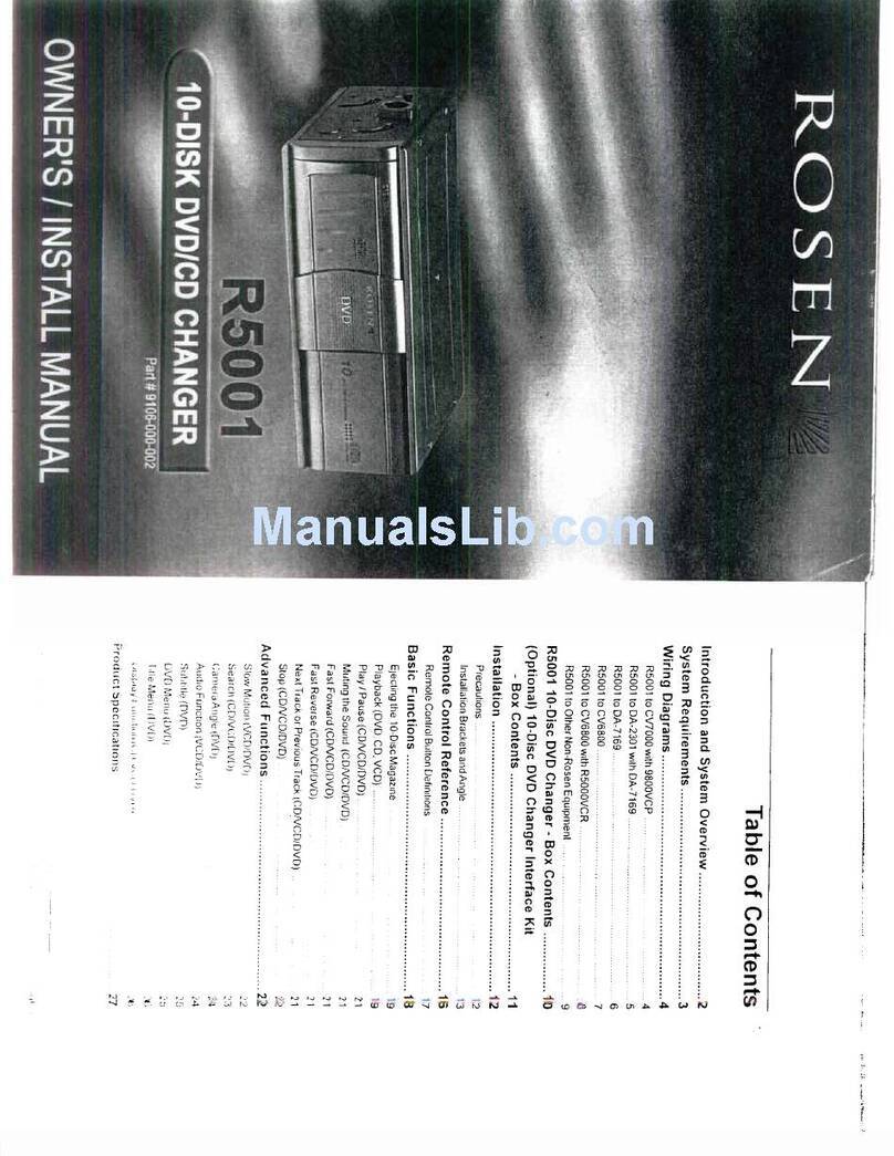 Rosen R5001 Owners & installation manual
