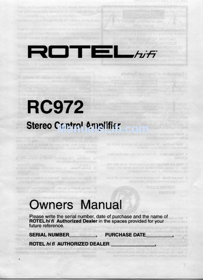 Rotel RC-972 owner's manual