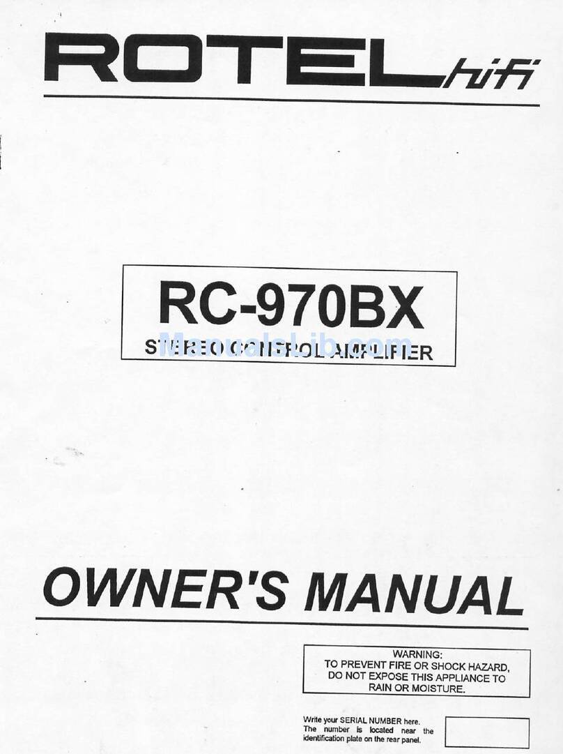 Rotel RC-970BX User manual