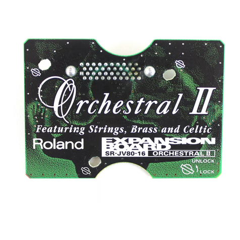 Roland Orchestral II SR-JV80-16 User manual