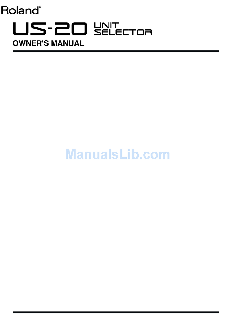 Roland US-20 User manual