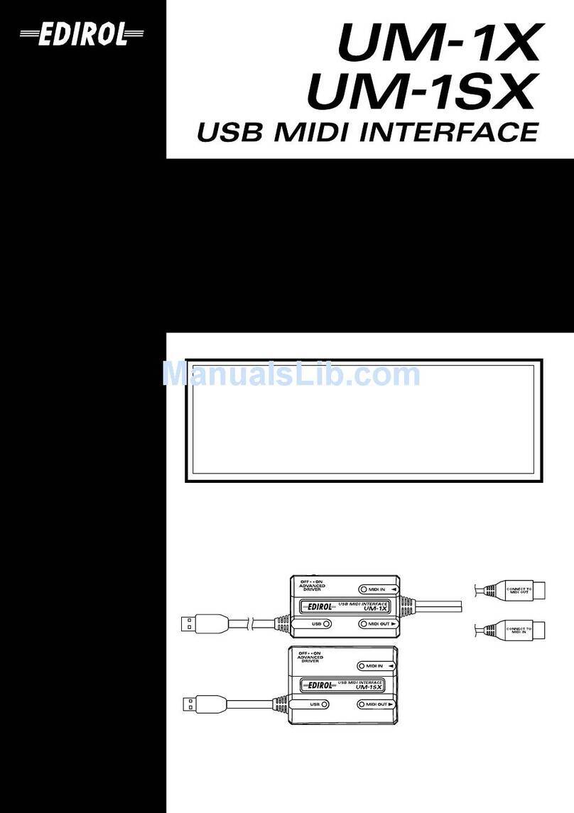 Edirol UM-1SX User manual