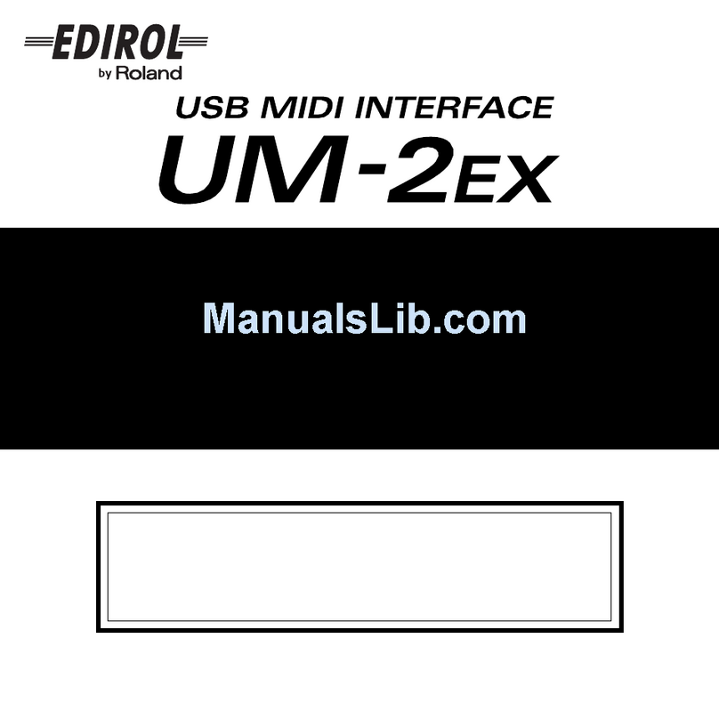 Edirol UM-2EX owner's manual