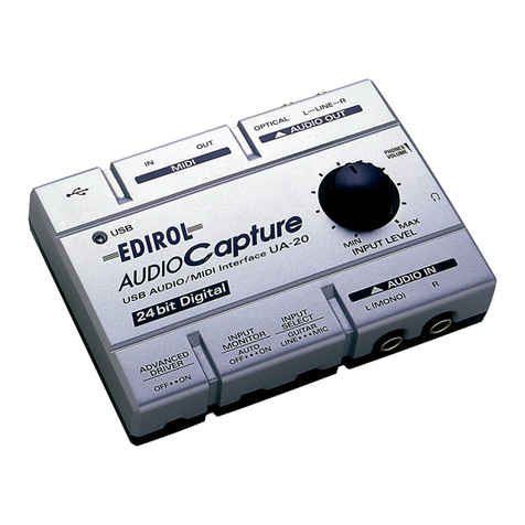 Edirol UA-20 owner's manual