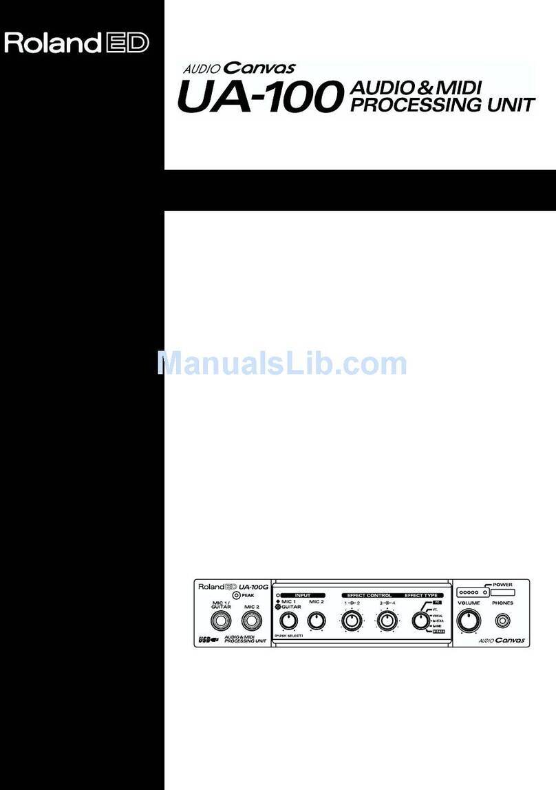 Roland Audio Canvas UA-100 User manual