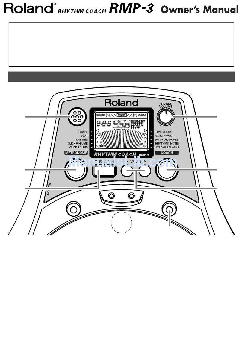 Roland Rhythm Coach RMP-3 User manual