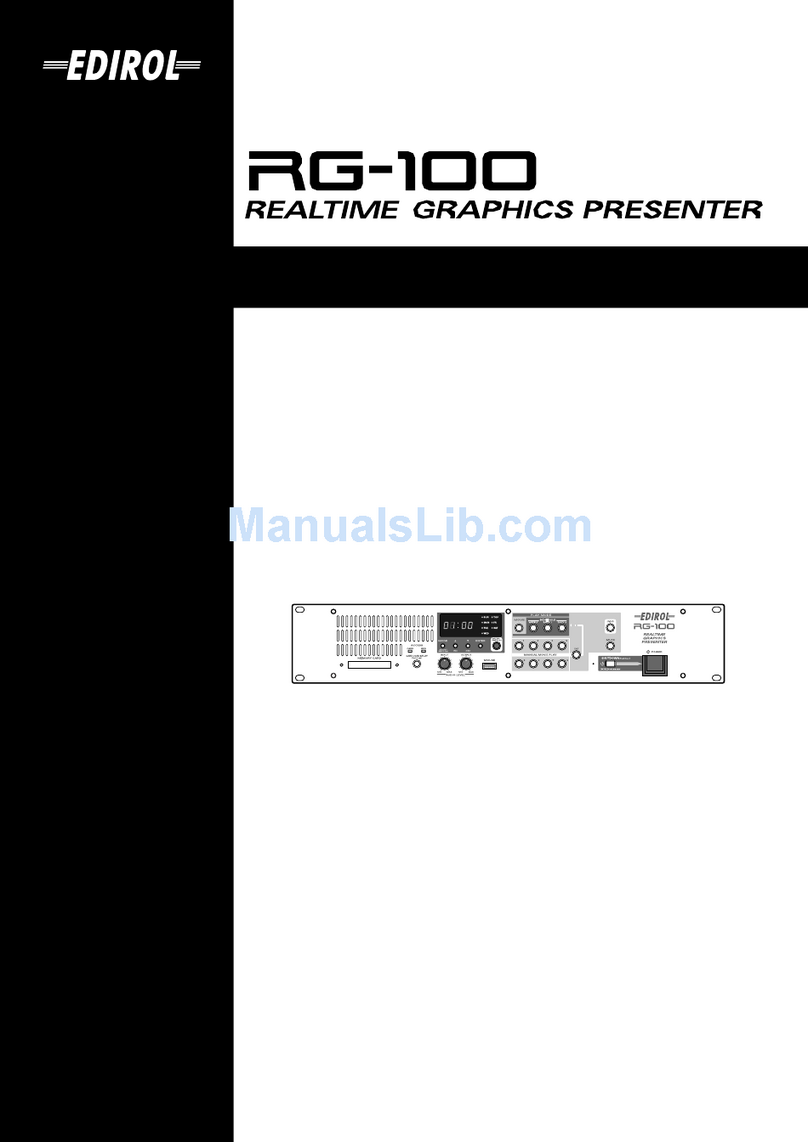 Edirol RG-100 User manual