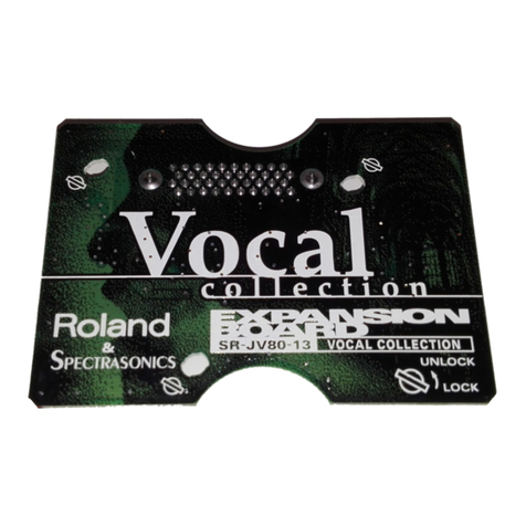 Roland Bass & Drums SR-JV80-10 User manual Roland Bass & Drums SR-JV80-10 User manual
