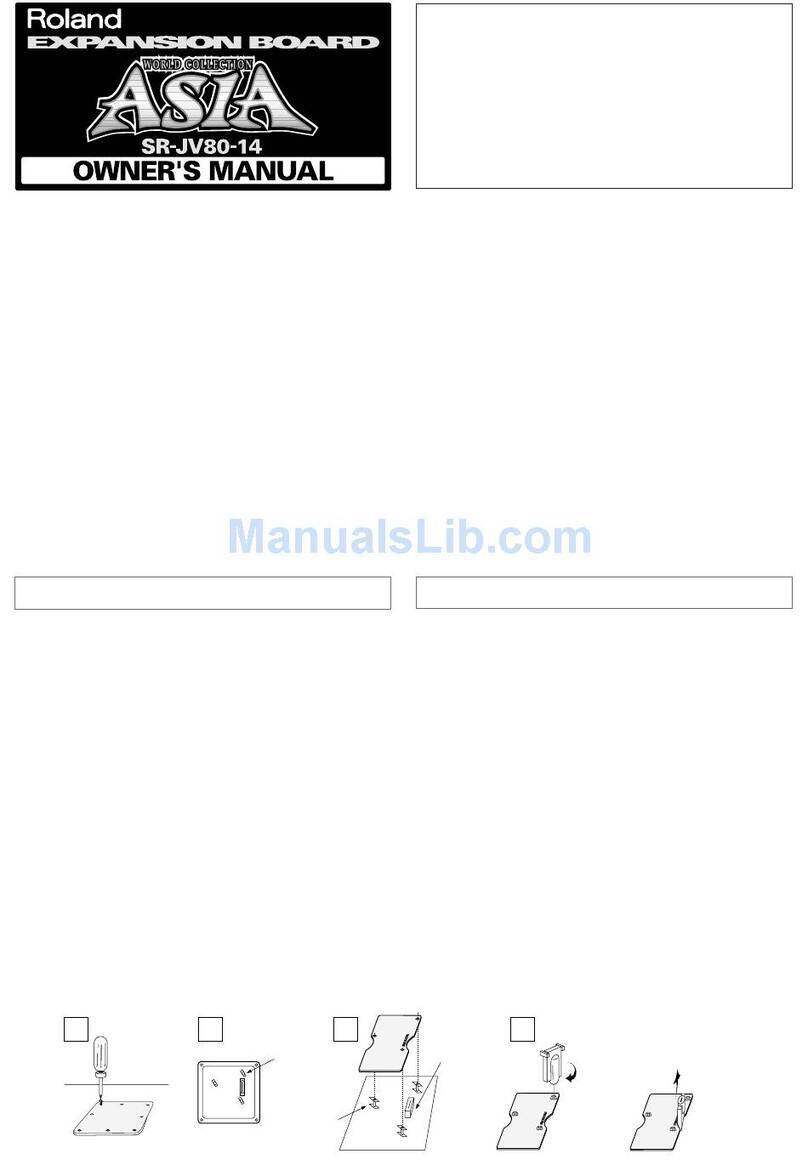 Roland World CollectionAsia SR-JV80-14 User manual
