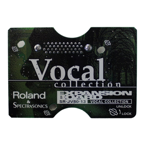 Roland Vocal Collection SR-JV80-13 User manual