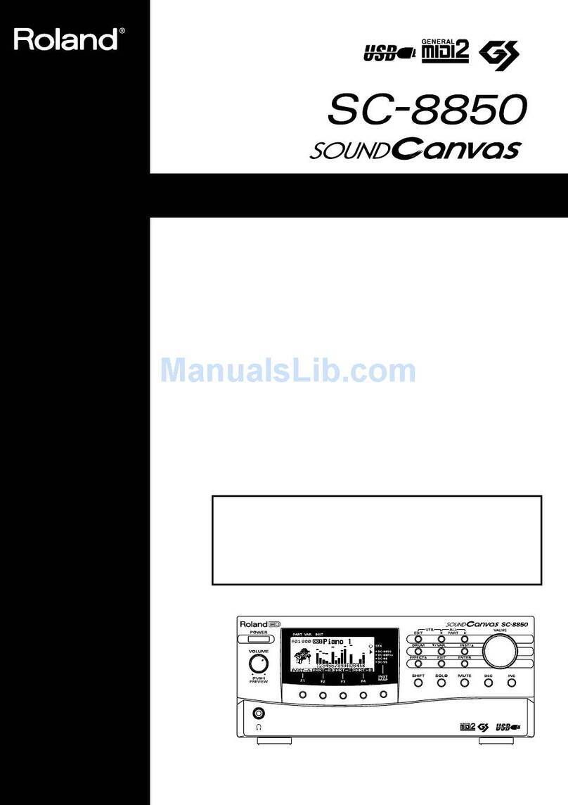 Roland Sound Canvas SC-8850 User manual