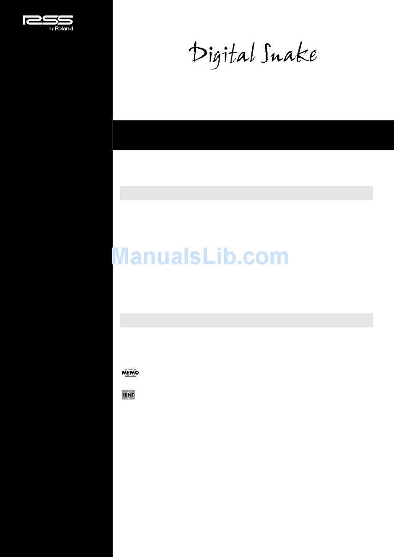 Roland Digital Snake SI-AES4 User manual