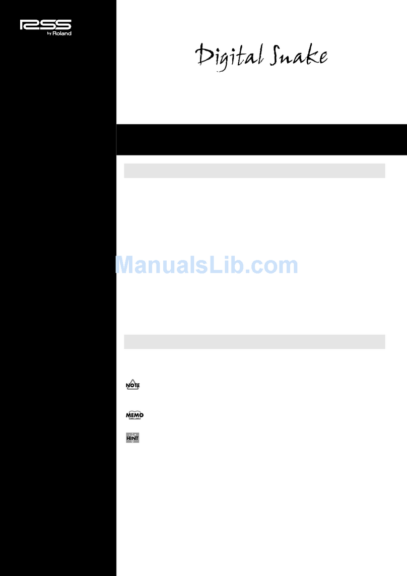 Roland Digital Snake SO-AES4 User manual