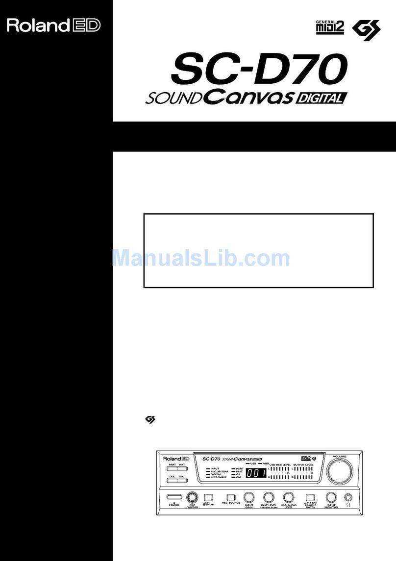 Roland Sound Canvas Digital SC-D70 User manual