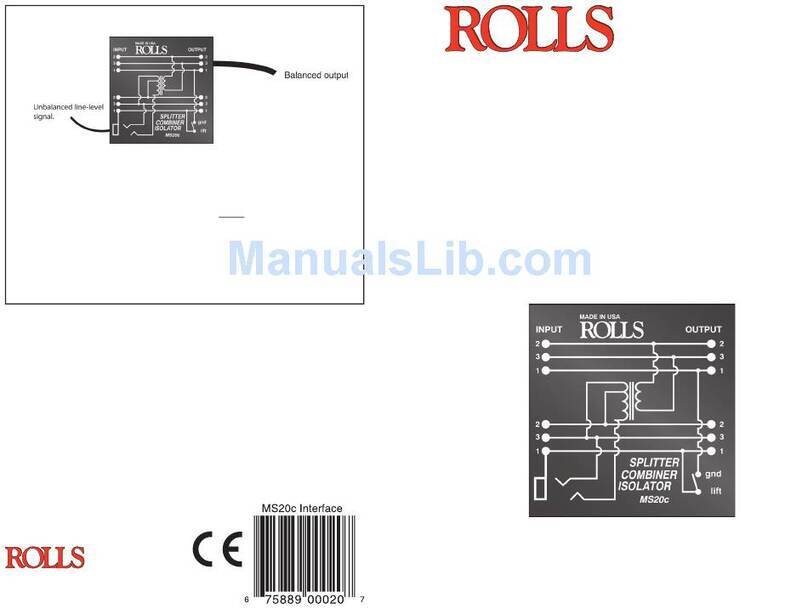 Rolls MS20c User manual