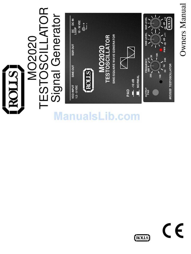 Rolls MO2020 owner's manual