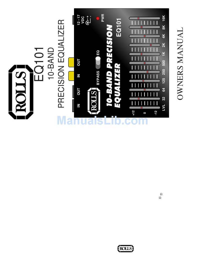 Rolls EQ101 User manual
