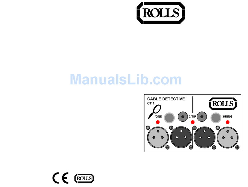 Rolls CT1 owner's manual