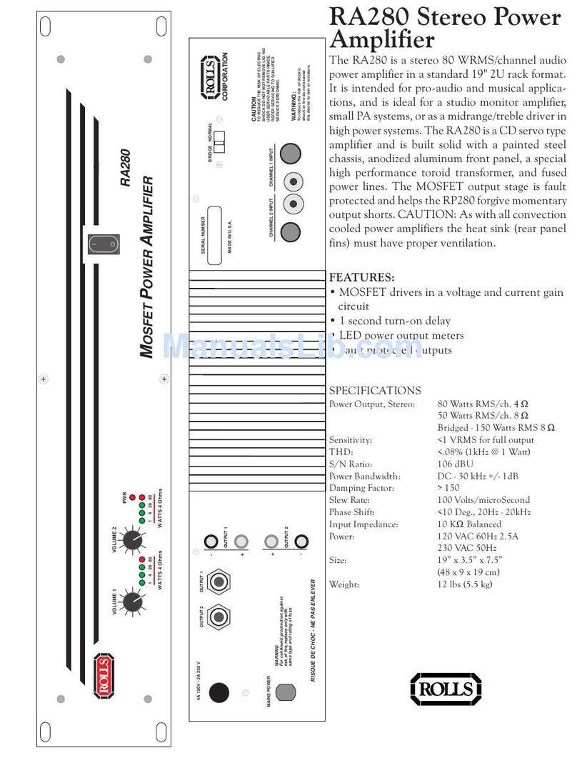 Rolls RA280 User manual