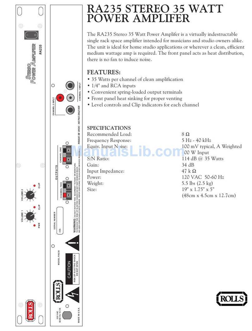 Rolls RA235 Specifications