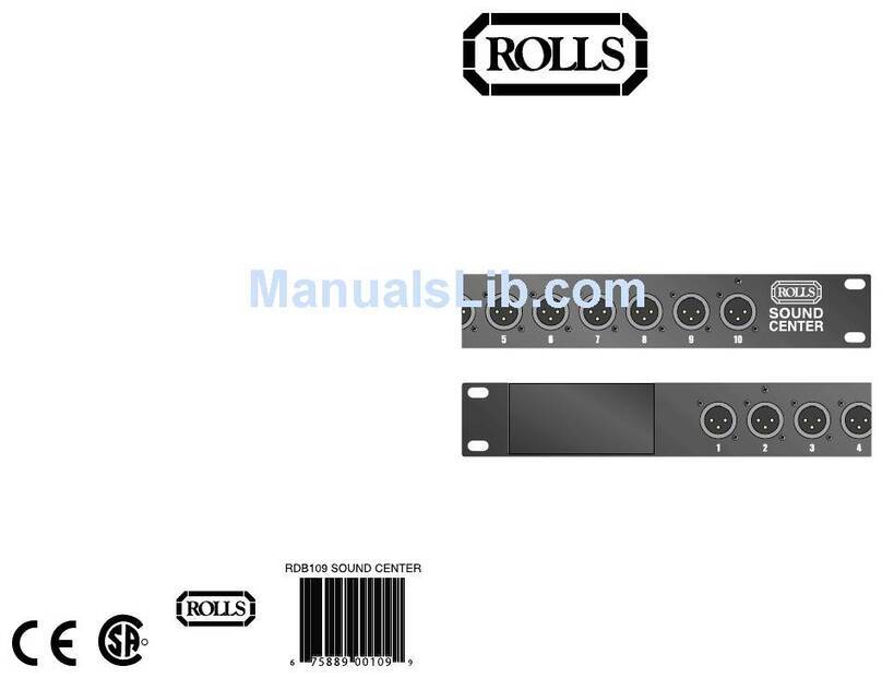 Rolls RDB109 User manual