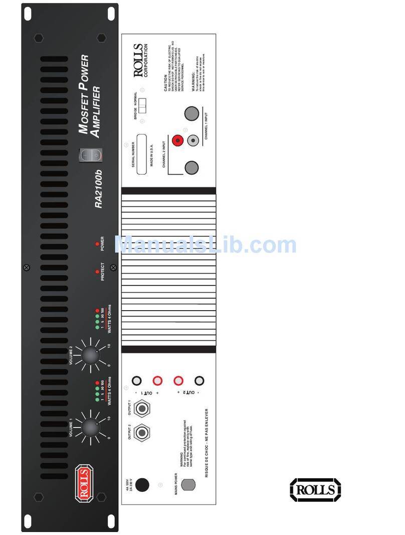 Rolls RA2100b User manual